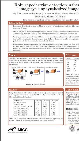 Robust pedestrian detection in thermal imagery using synthesized images