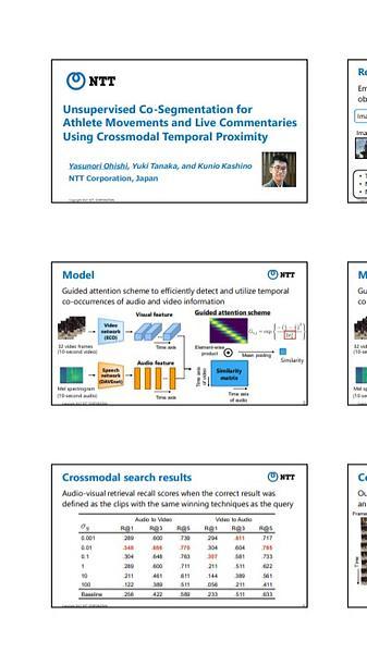 Unsupervised Co-Segmentation for Athlete Movements and Live Commentaries Using Crossmodal Temporal Proximity