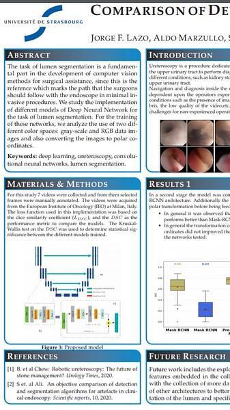 A Lumen Segmentation Method in Ureteroscopy Images based on a Deep Residual U-Net architecture