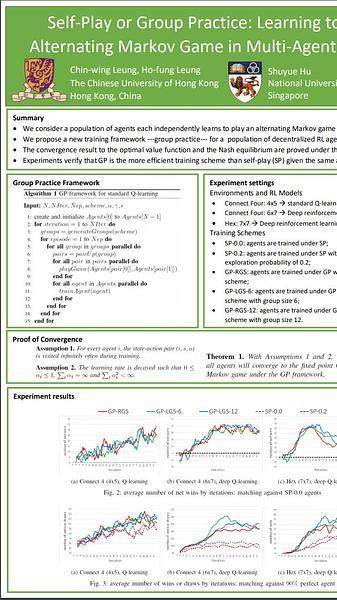 Self-Play or Group Practice: Learning to PlayAlternating Markov Game in Multi-Agent System