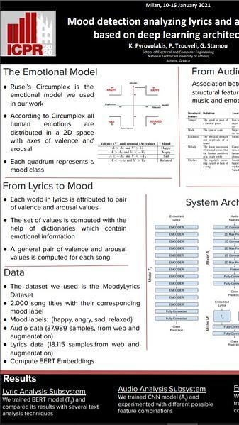 Mood Detection Analyzing Lyrics and Audio Signal Based on Deep Learning Architectures