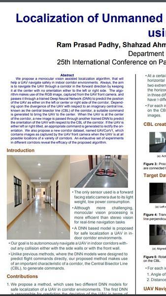 Localization of Unmanned Aerial Vehicles in Corridor Environments using Deep Learning