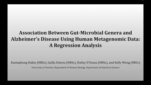 Association Between Gut-Microbiome and Alzheimer’s Disease: a Regression Analysis