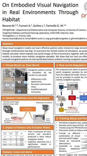 On Embodied Visual Navigation in Real Environment Through Habitat