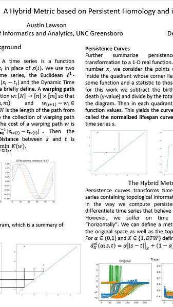 A Hybrid Metric Based on Persistent Homology and Its Application to Signal Classification