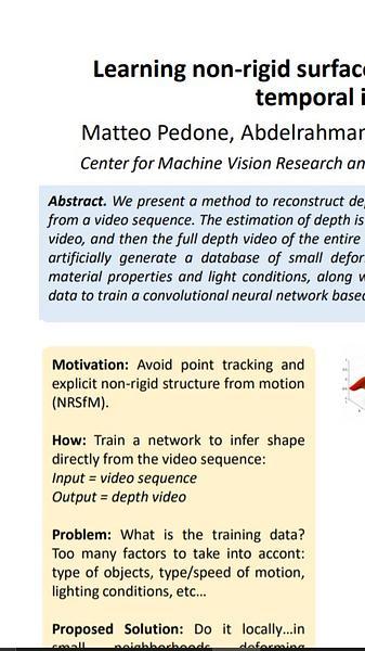 Learning non-rigid surface reconstruction from spatio-temporal image patches