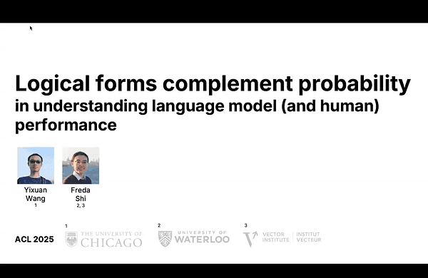 Logical forms complement probability in understanding language model (and human) performance