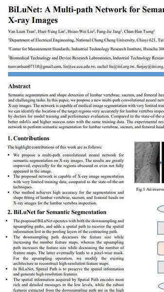 BiLuNet: A Multi-path Network for Semantic Segmentation on X-ray Images