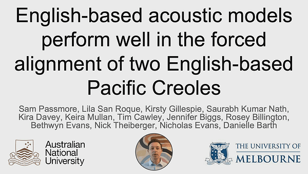 English-based acoustic models perform well in the forced-alignment of two English-Based Pacific Creoles