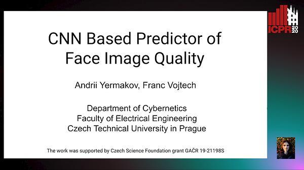 CNN Based Predictor of Face Image Quality