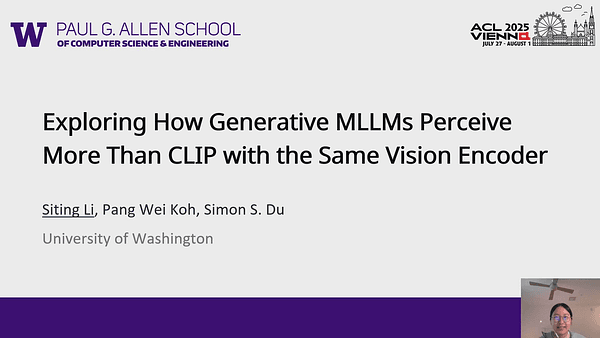 Exploring How Generative MLLMs Perceive More Than CLIP with the Same Vision Encoder