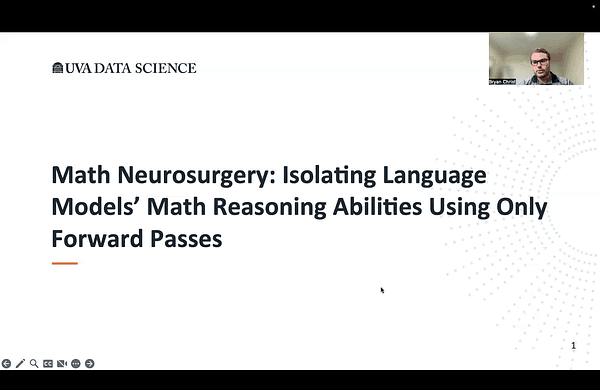 Math Neurosurgery: Isolating Language Models' Math Reasoning Abilities Using Only Forward Passes