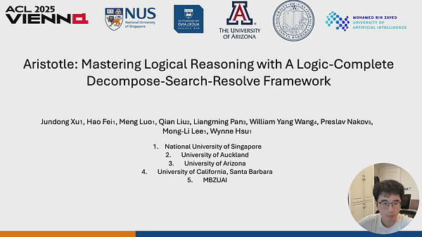 Aristotle: Mastering Logical Reasoning with A Logic-Complete Decompose-Search-Resolve Framework