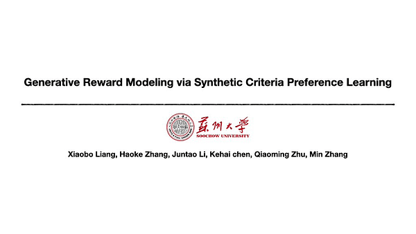 Generative Reward Modeling via Synthetic Criteria Preference Learning