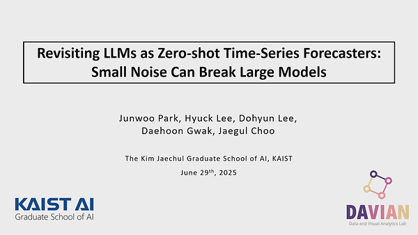 Revisiting LLMs as Zero-Shot Time Series Forecasters: Small Noise Can Break Large Models