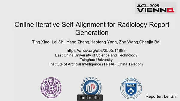 Online Iterative Self-Alignment for Radiology Report Generation
