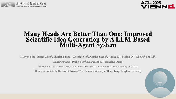 Many Heads Are Better Than One: Improved Scientific Idea Generation by A LLM-Based Multi-Agent System