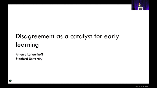 Disagreement as a catalyst for early learning
