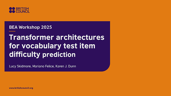 Transformer Architectures for Vocabulary Test Item Difficulty Prediction