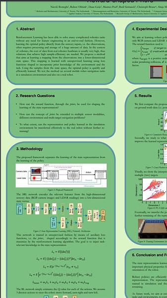 Low Dimensional State Representation Learning with Reward-shaped Priors