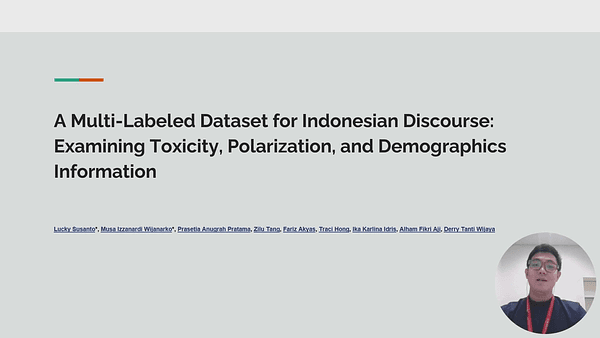 (Non-Archival Submission) A Multi-Labeled Dataset for Indonesian Discourse: Examining Toxicity, Polarization, and Demographics Information