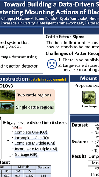 Toward Building a Data-Driven System For Detecting Mounting Actions of Black Beef Cattle