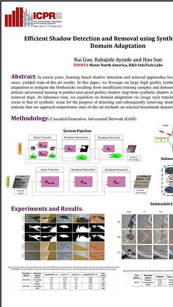 Efficient Shadow Detection and Removal using Synthetic Data with Domain Adaptation