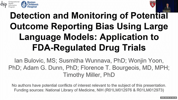 Detection and Monitoring of Outcome Reporting Changes Using a Large Language Model: Application to FDA-Regulated Drug Trials