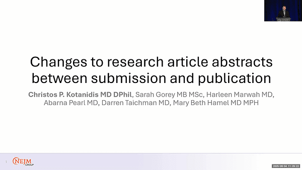 Changes to Research Article Abstracts Between Submission and Publication