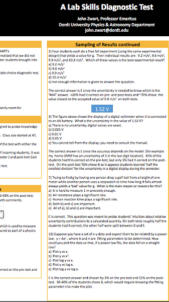 A Lab Skills Diagnostic Test