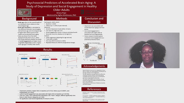 Psychosocial Predictors of Accelerated Brain Aging: A Study of Depression and Social Engagement in Healthy Older Adults