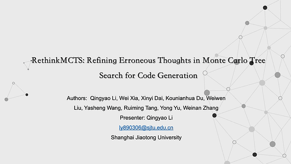 RethinkMCTS: Refining Erroneous Thoughts in Monte Carlo Tree Search for Code Generation