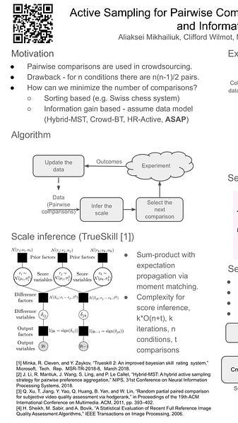 Active Sampling for Pairwise Comparisons via Approximate Message Passing and Information Gain Maximization