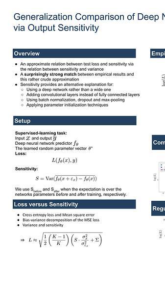 Generalization Comparison of Deep Neural Networks via Output Sensitivity