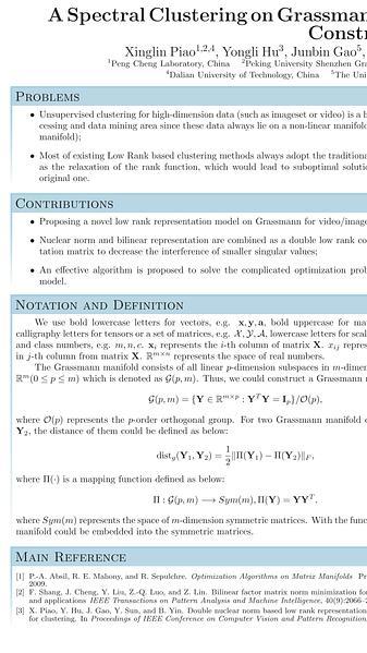 A Spectral Clustering on Grassmann Manifold via Double Low Rank Constraint