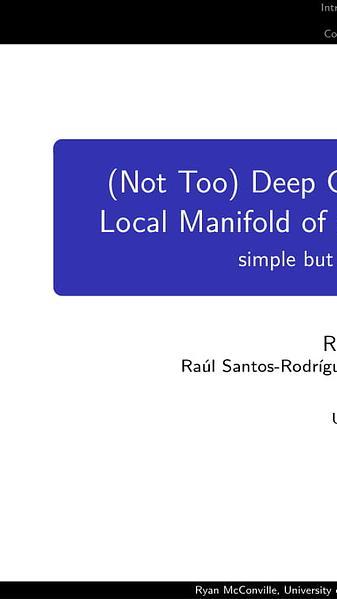 (Not Too) Deep Clustering via Clustering the Local Manifold of an Autoencoded Embedding