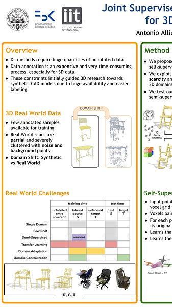 Joint Supervised and Self-Supervised Learning for 3D Real World Challenges