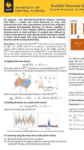 Scalable Direction-Search-Based Approach to Subspace Clustering