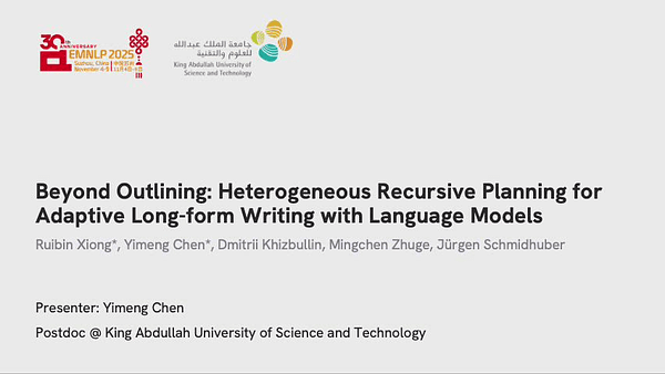 Beyond Outlining: Heterogeneous Recursive Planning for Adaptive Long-form Writing with Language Models