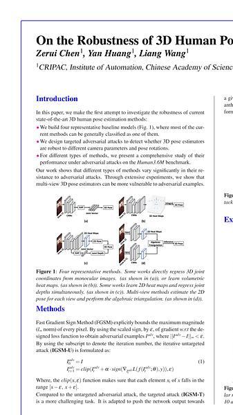 On the Robustness of 3D Human Pose Estimation