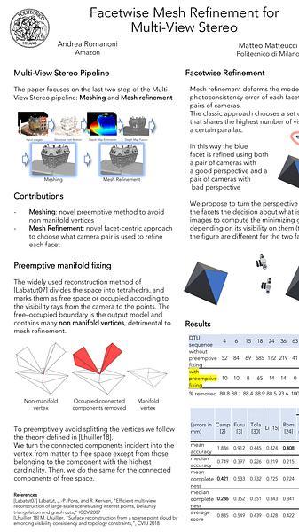 Facetwise Mesh Refinement for Multi-View Stereo