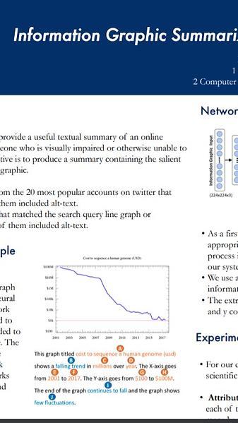 Information Graphic Summarization using a Collection of Multimodal Deep Neural Networks