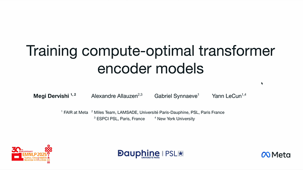 Training compute-optimal transformer encoder models