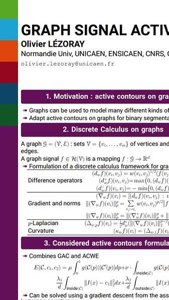 Graph signal active contours