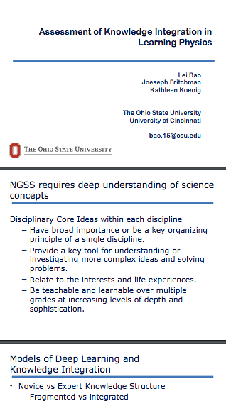 Assessment of Knowledge Integration in Learning Physics