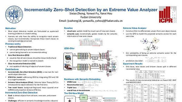 Incrementally Zero-Shot Detection by an Extreme Value Analyzer