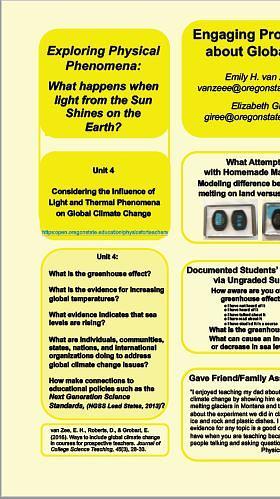 Engaging Prospective Teachers in Learning about Climate Change via Zoom