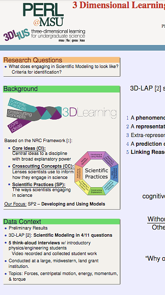 3 Dimensional Learning in Student Work: Developing and Using Models