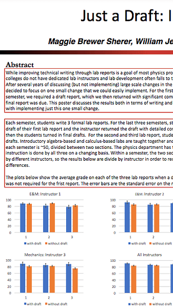 Just a Draft: Improving Lab Report Writing