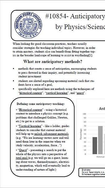 Anticipatory Teaching Methods and their Usage by Physics/Science Teachers